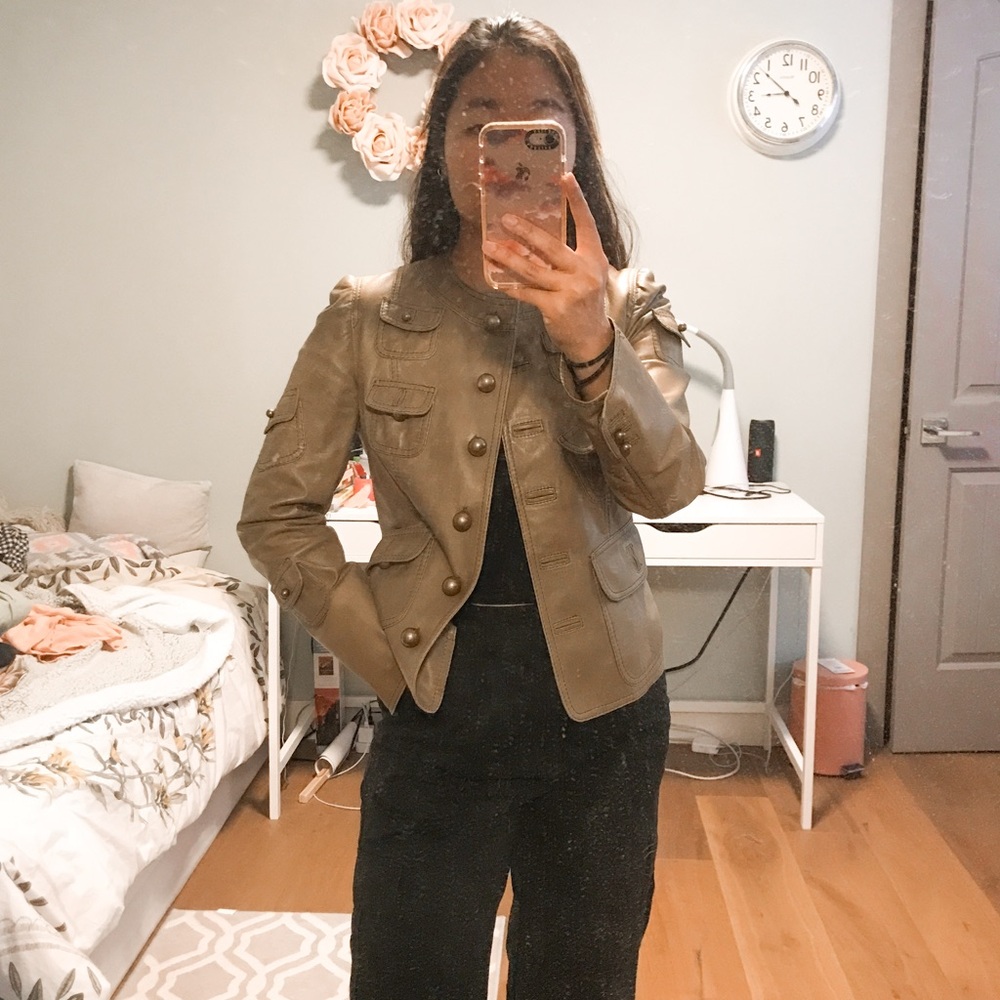 RARE moschino leather jacket